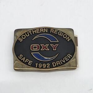 Anacortes Brass Works Belt Buckle Oxy Safe Driver 1992 Southern Region